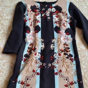 NWOT - Beautiful Italian dress with colorful front and black back - size  M (10)